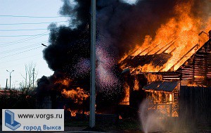 В Виле сгорела баня