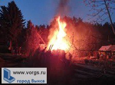 В селе Нижняя Верея загорелась баня