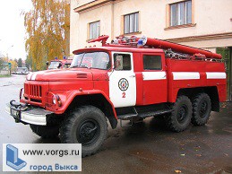 В городе Выкса произошел пожар